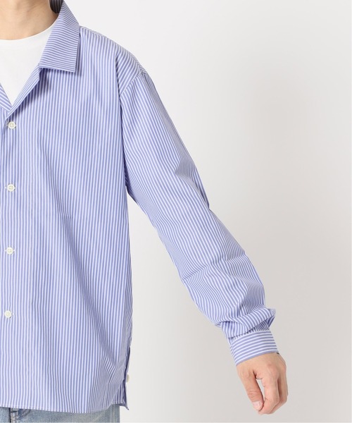 417 EDIFICE（フォーワンセブンエディフィス）の「◆【fosterr / フォスター】 SHIRT OPEN COLLAR / オープンカラーシャツ（シャツ/ブラウス・メンズ・グレー/ブラウン/ベージュ/ブルー・MEDIUM/LARGE）」の13枚目の写真