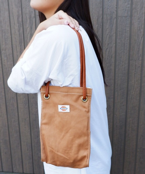 Dickies（ディッキーズ）の「Dickies　SQUARE CANVAS TOTEBAG（トートバッグ・メンズ・ブラック/ライトブラウン/オフホワイト/サックスブルー・FREE）」の3枚目の写真