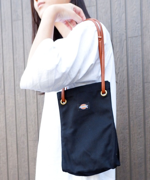 Dickies（ディッキーズ）の「Dickies　SQUARE CANVAS TOTEBAG（トートバッグ・メンズ・ブラック/ライトブラウン/オフホワイト/サックスブルー・FREE）」の2枚目の写真