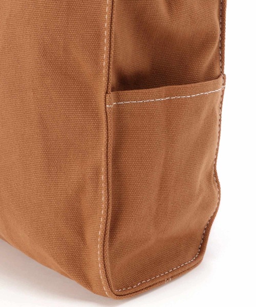Dickies（ディッキーズ）の「Dickies　SQUARE CANVAS TOTEBAG（トートバッグ・メンズ・ブラック/ライトブラウン/オフホワイト/サックスブルー・FREE）」の7枚目の写真