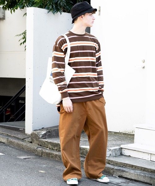 ８(eight)（エイト）の「ボーダービッグロンＴ２（Tシャツ/カットソー・メンズ・グリーン/グレー/ブラウン・MEDIUM/LARGE）」の19枚目の写真