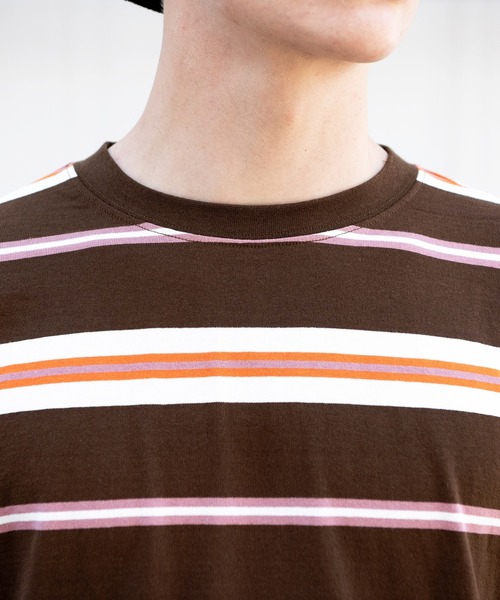 ８(eight)（エイト）の「ボーダービッグロンＴ２（Tシャツ/カットソー・メンズ・グリーン/グレー/ブラウン・MEDIUM/LARGE）」の16枚目の写真