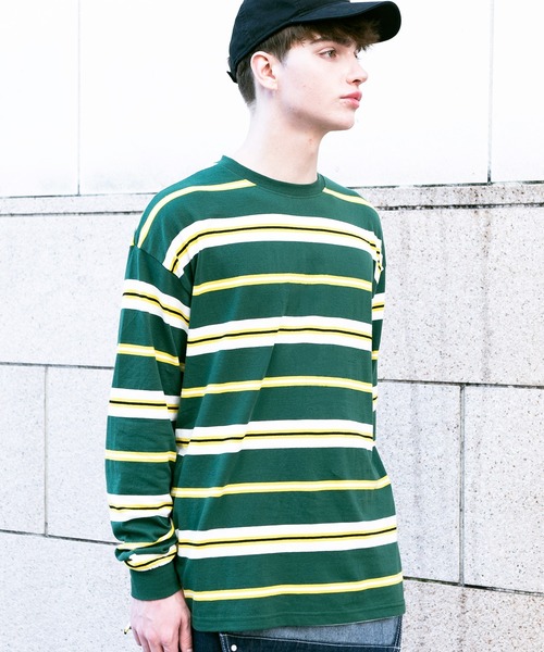 ８(eight)（エイト）の「ボーダービッグロンＴ２（Tシャツ/カットソー・メンズ・グリーン/グレー/ブラウン・MEDIUM/LARGE）」の14枚目の写真