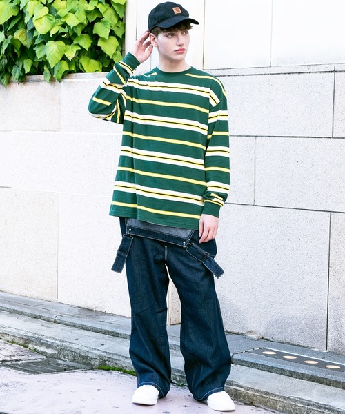 ８(eight)（エイト）の「ボーダービッグロンＴ２（Tシャツ/カットソー・メンズ・グリーン/グレー/ブラウン・MEDIUM/LARGE）」の15枚目の写真