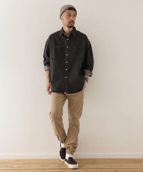 URBAN RESEARCH Sonny Label（アーバンリサーチサニーレーベル）の「オーバーサイズシャツ（シャツ/ブラウス・メンズ・インディゴブルー/ブラウン/ブラック系その他・MEDIUM/LARGE）」の21枚目の写真