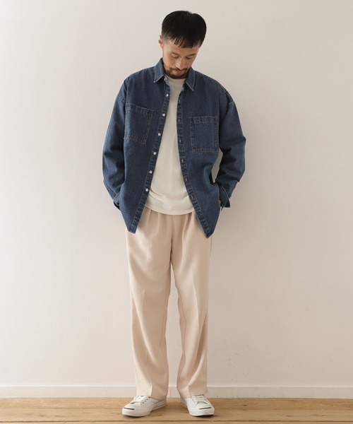 URBAN RESEARCH Sonny Label（アーバンリサーチサニーレーベル）の「オーバーサイズシャツ（シャツ/ブラウス・メンズ・インディゴブルー/ブラウン/ブラック系その他・MEDIUM/LARGE）」の10枚目の写真