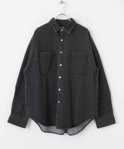 URBAN RESEARCH Sonny Label（アーバンリサーチサニーレーベル）の「オーバーサイズシャツ（シャツ/ブラウス・メンズ・インディゴブルー/ブラウン/ブラック系その他・MEDIUM/LARGE）」の14枚目の写真