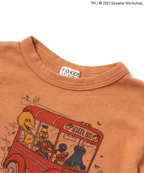 F.O.KIDS(エフオーキッズ)の「セサミストリートコラボTシャツ(Tシャツ/カットソー・キッズ・グレー/オレンジ/ミント・90/80/95/100/110/120/130/140)」の5枚目の写真