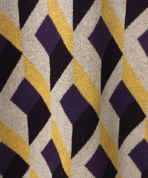 one way（ワンウェイ）の「【oneway Jeans】スクエア柄ニットベスト（ベスト・レディース・ブラック/ライトブルー/パープル・FREE）」の11枚目の写真