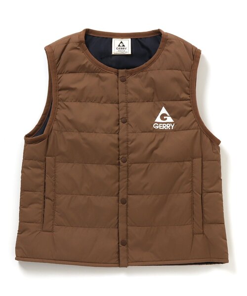 GERRY（ジェリー）の「GERRY(ジェリー)キルトベスト（ダウンベスト・キッズ・ブラック/キャメル/グレー・90/100/110/120/130/140/150）」の3枚目の写真