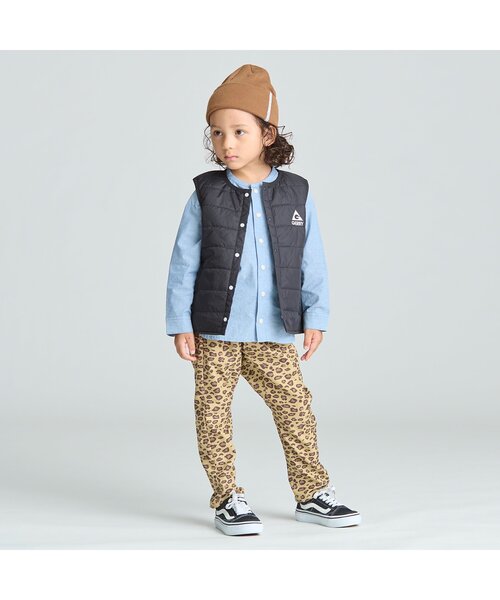 GERRY（ジェリー）の「GERRY(ジェリー)キルトベスト（ダウンベスト・キッズ・ブラック/キャメル/グレー・90/100/110/120/130/140/150）」の4枚目の写真