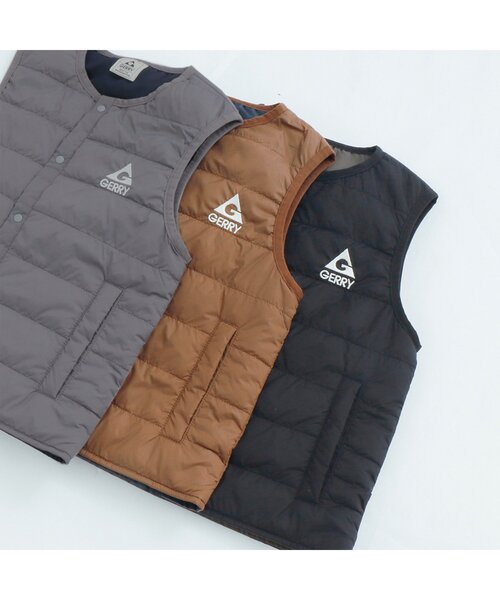GERRY（ジェリー）の「GERRY(ジェリー)キルトベスト（ダウンベスト・キッズ・ブラック/キャメル/グレー・90/100/110/120/130/140/150）」の7枚目の写真