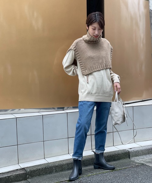 un dix cors（アンディコール）の「低身長/高身長サイズ有　イージーデニムテーパードパンツ（デニムパンツ・レディース・ブルー/ネイビー・34/36/38/40）」の18枚目の写真