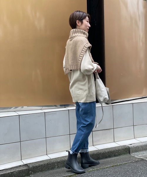 un dix cors（アンディコール）の「低身長/高身長サイズ有　イージーデニムテーパードパンツ（デニムパンツ・レディース・ブルー/ネイビー・34/36/38/40）」の5枚目の写真