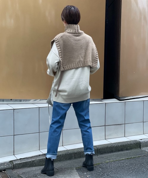 un dix cors（アンディコール）の「低身長/高身長サイズ有　イージーデニムテーパードパンツ（デニムパンツ・レディース・ブルー/ネイビー・34/36/38/40）」の9枚目の写真