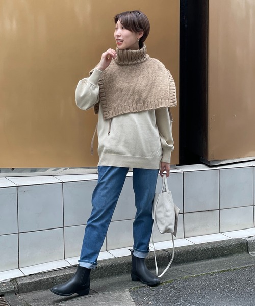 un dix cors（アンディコール）の「低身長/高身長サイズ有　イージーデニムテーパードパンツ（デニムパンツ・レディース・ブルー/ネイビー・34/36/38/40）」の12枚目の写真