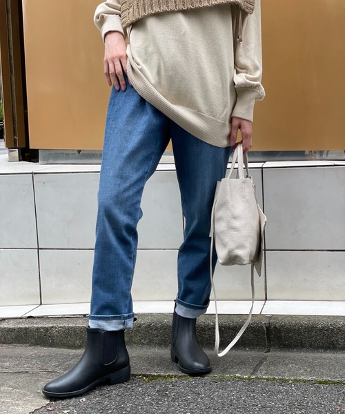 un dix cors（アンディコール）の「低身長/高身長サイズ有　イージーデニムテーパードパンツ（デニムパンツ・レディース・ブルー/ネイビー・34/36/38/40）」の8枚目の写真