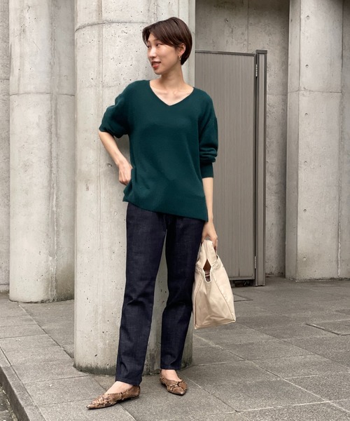 un dix cors（アンディコール）の「低身長/高身長サイズ有　イージーデニムテーパードパンツ（デニムパンツ・レディース・ブルー/ネイビー・34/36/38/40）」の14枚目の写真