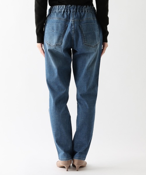 un dix cors（アンディコール）の「低身長/高身長サイズ有　イージーデニムテーパードパンツ（デニムパンツ・レディース・ブルー/ネイビー・34/36/38/40）」の16枚目の写真