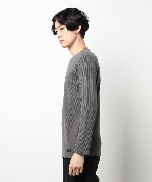 CUSTOM CULTURE(カスタムカルチャー)の「【CUSTOM CULTURE】 リンクス ストライプ ロングスリーブ Tee(Tシャツ/カットソー・メンズ・ホワイト/ブラック/チャコールグレー・3/2/4)」の5枚目の写真