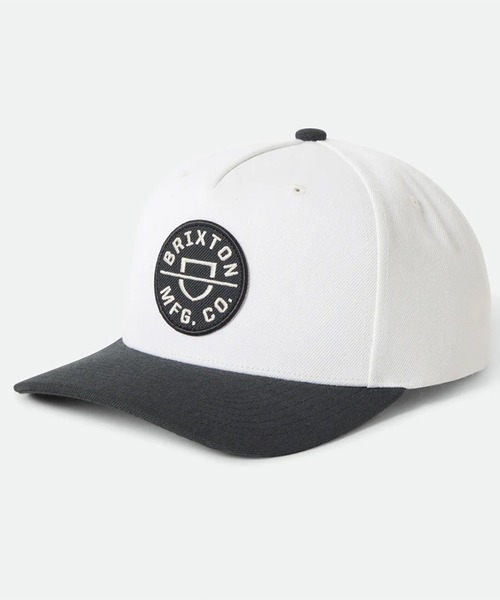 BRIXTON(ブリクストン)の「BRIXTON/ブリクストン キャップ CREST C MP サークルロゴ スナップバック 11001(キャップ・メンズ・ブラック系その他/カーキ/カーキ系/ホワイト×グレー/チャコールグレー×ブラック/ブラック/ブルー/ベージュ/ブラウン/ホワイト×レッド/ホワイト×ネイビー/ライトグレー/ホワイト×ブラック・FREE)」の2枚目の写真