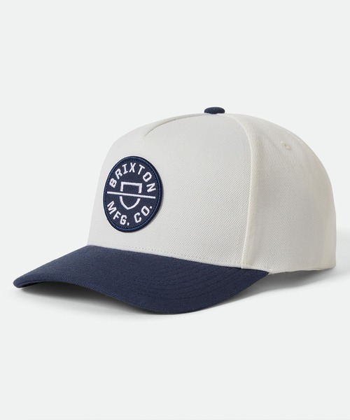 BRIXTON(ブリクストン)の「BRIXTON/ブリクストン キャップ CREST C MP サークルロゴ スナップバック 11001(キャップ・メンズ・ブラック系その他/カーキ/カーキ系/ホワイト×グレー/チャコールグレー×ブラック/ブラック/ブルー/ベージュ/ブラウン/ホワイト×レッド/ホワイト×ネイビー/ライトグレー/ホワイト×ブラック・FREE)」の4枚目の写真