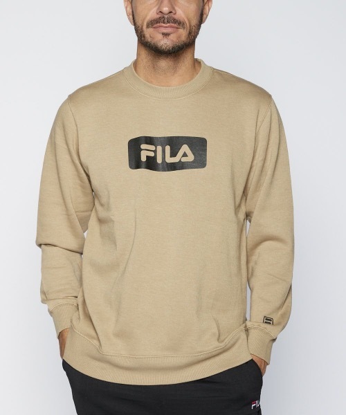 FILA(フィラ)の「【FILA / フィラ】フロントボックスロゴスウェット / トレーナー /ユニセックス(スウェット・メンズ・ベージュ/ブラック/ネイビー・LARGE/X-LARGE/MEDIUM)」の3枚目の写真