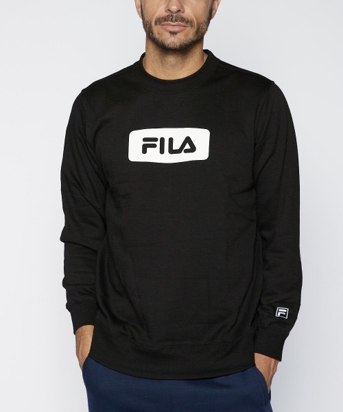 FILA(フィラ)の「【FILA / フィラ】フロントボックスロゴスウェット / トレーナー /ユニセックス(スウェット・メンズ・ベージュ/ブラック/ネイビー・LARGE/X-LARGE/MEDIUM)」の2枚目の写真
