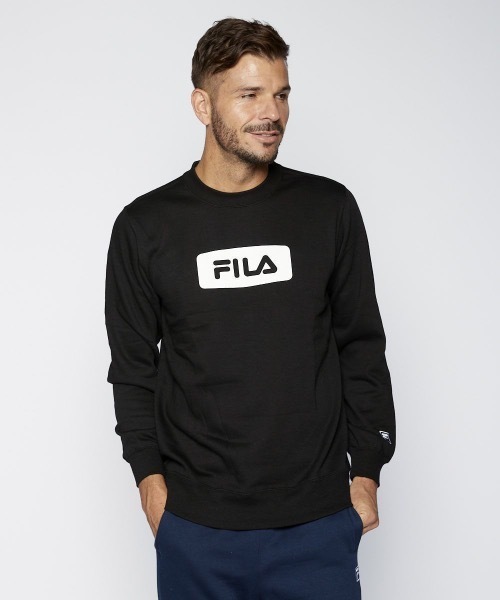 FILA(フィラ)の「【FILA / フィラ】フロントボックスロゴスウェット / トレーナー /ユニセックス(スウェット・メンズ・ベージュ/ブラック/ネイビー・LARGE/X-LARGE/MEDIUM)」の6枚目の写真