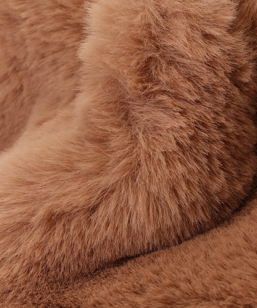 ikka（イッカ）の「エコファー2WAY Wポケットトートバッグ（ショルダーバッグ・レディース・オフホワイト/ブラウン/ピンク/ダークグリーン・FREE）」の16枚目の写真