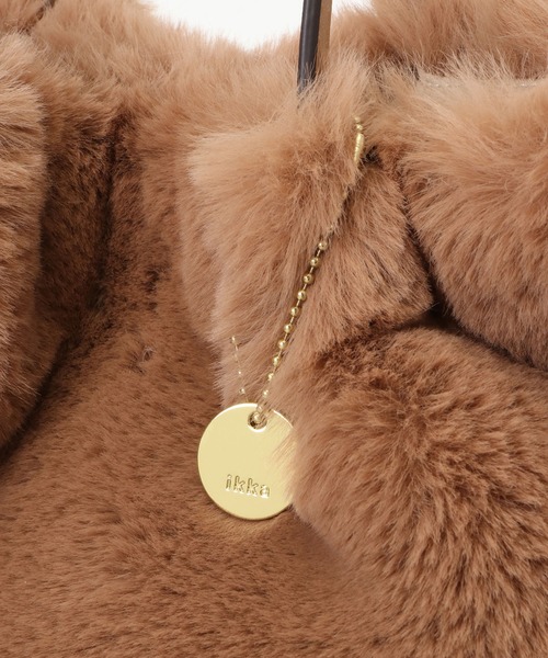 ikka（イッカ）の「エコファー2WAY Wポケットトートバッグ（ショルダーバッグ・レディース・オフホワイト/ブラウン/ピンク/ダークグリーン・FREE）」の15枚目の写真