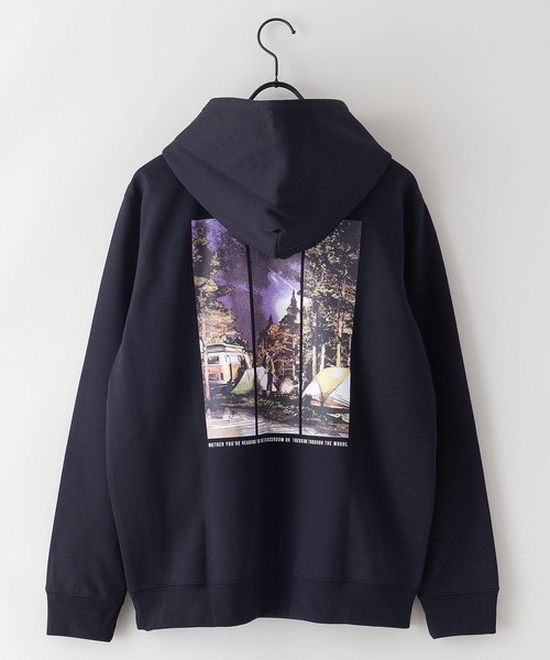 JEANS MATE(ジーンズメイト)の「CAMPモチーフ グラフィックプリントパーカー(パーカー・メンズ・カーキ/ブラック/ブルー系その他/アイボリー・LARGE/MEDIUM/X-LARGE)」の6枚目の写真