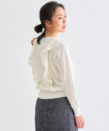 ANAYI | ラメウールフリル　プルオーバー(ニット/セーター)