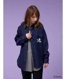 Wポケットデニムシャツ/Mickey