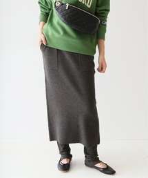 SLOBE IENA | ウォッシャブルニットレイヤードレギンススカート【ウエストゴム/手洗い可能】◆(スカート)