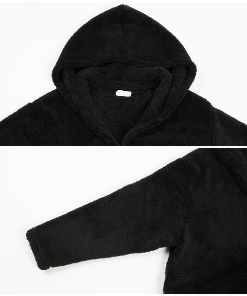 jiggys shop(ジギーズショップ)の「【着る毛布】 ボアフード ルームウエア コーディガン (男女兼用)(ルームウェア/パジャマ・メンズ・ブラウン系その他/ネイビー/モカ/ブラック/チャコールグレー・FREE)」の7枚目の写真