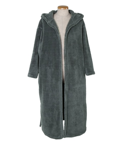 jiggys shop(ジギーズショップ)の「【着る毛布】 ボアフード ルームウエア コーディガン (男女兼用)(ルームウェア/パジャマ・メンズ・ブラウン系その他/ネイビー/モカ/ブラック/チャコールグレー・FREE)」の22枚目の写真