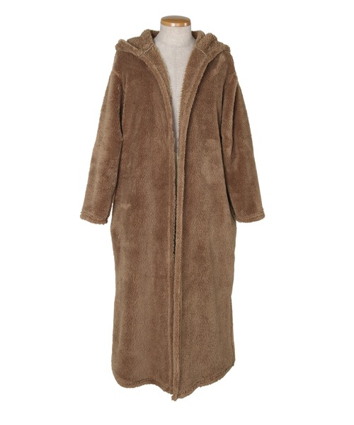 jiggys shop(ジギーズショップ)の「【着る毛布】 ボアフード ルームウエア コーディガン (男女兼用)(ルームウェア/パジャマ・メンズ・ブラウン系その他/ネイビー/モカ/ブラック/チャコールグレー・FREE)」の15枚目の写真