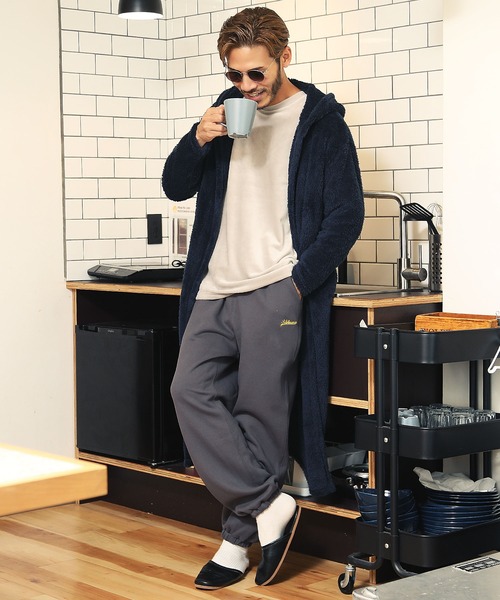 jiggys shop(ジギーズショップ)の「【着る毛布】 ボアフード ルームウエア コーディガン (男女兼用)(ルームウェア/パジャマ・メンズ・ブラウン系その他/ネイビー/モカ/ブラック/チャコールグレー・FREE)」の12枚目の写真