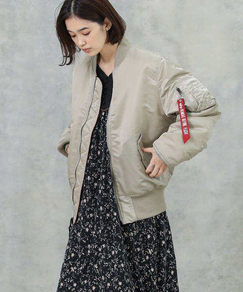 Alpha Industries（アルファインダストリーズ）の「ALPHA INDUSTRIES ５９’ＭＡー１（MA-1・レディース・グレー系その他・S）」の14枚目の写真