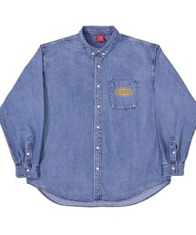 【PARAGRAPH/パラグラフ】LOGO DENIM SHIRT No.13/ワンポイントロゴ刺繍デニムシャツ/ユニセックス