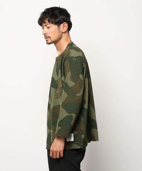 APPLEBUM（アップルバム）の「"鹿の子" Camo L/S T-shirt（Tシャツ/カットソー・メンズ・グリーン系カモフラージュ・MEDIUM/LARGE/X-LARGE）」の6枚目の写真