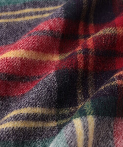 LOVELESS（ラブレス）の「ウールチェックマフラー（マフラー・レディース・ホワイト系その他/グレー系その他/レッド系その他3・FREE）」の10枚目の写真