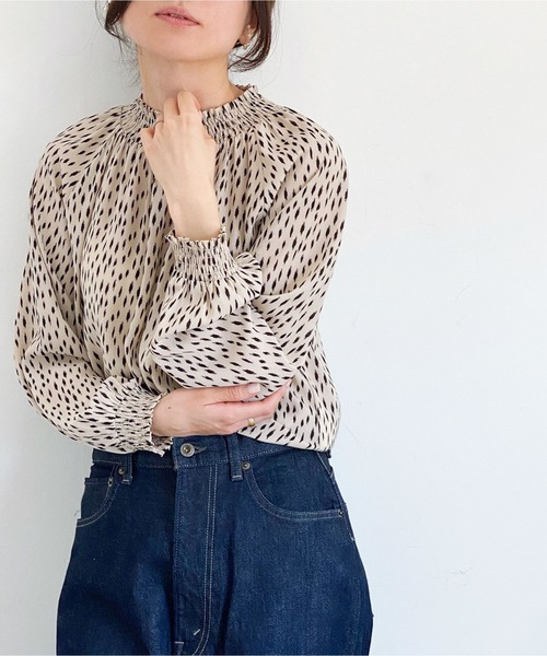 ottilie（オティーリエ）の「レオパードシャーリングBL（シャツ/ブラウス・レディース・カーキ/ブラック/ベージュ・FREE）」の3枚目の写真