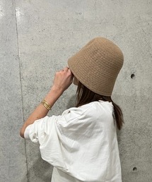 ストロー素材荒目チューリップハット