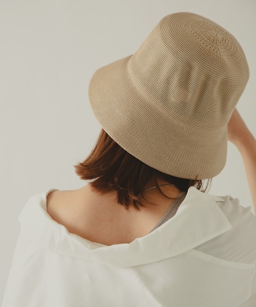 COLOR TOKYO ACCESSORIES(カラートウキョウアクセサリー)の「ストロー素材荒目チューリップハット(ハット・レディース・ホワイト/ブラック/ベージュ/ブラウン・FREE)」の9枚目の写真