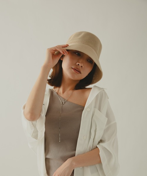COLOR TOKYO ACCESSORIES(カラートウキョウアクセサリー)の「ストロー素材荒目チューリップハット(ハット・レディース・ホワイト/ブラック/ベージュ/ブラウン・FREE)」の13枚目の写真