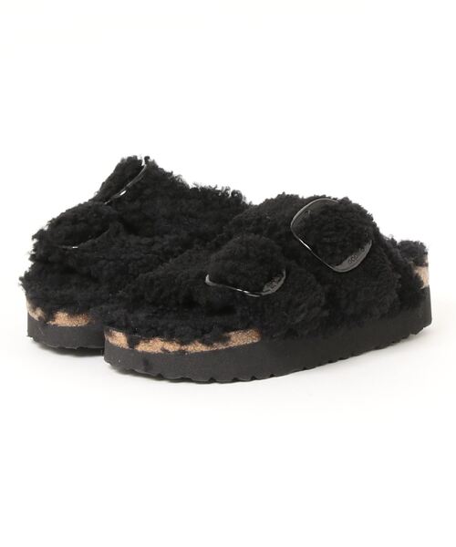 SLOBE IENA（スローブイエナ）の「【BIRKEN STOCK】Papillio Big Buckle Teddy Aサンダル◆（スリッポン・レディース・ブラック/アイボリー・35/38/37/36）」の6枚目の写真