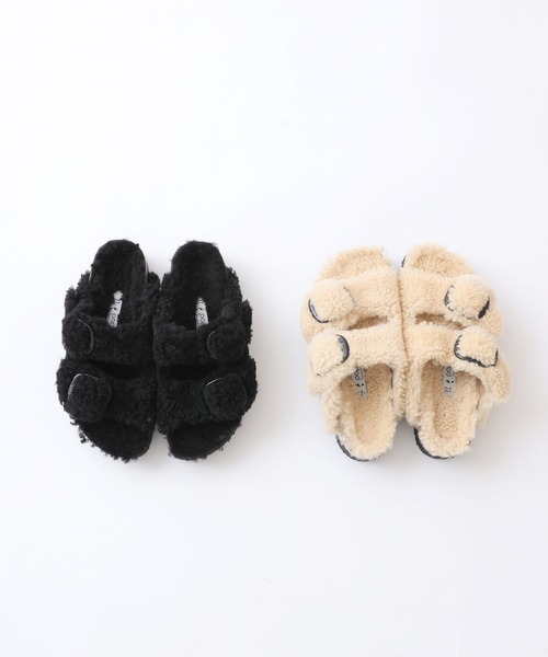 SLOBE IENA（スローブイエナ）の「【BIRKEN STOCK】Papillio Big Buckle Teddy Aサンダル◆（スリッポン・レディース・ブラック/アイボリー・35/38/37/36）」の11枚目の写真