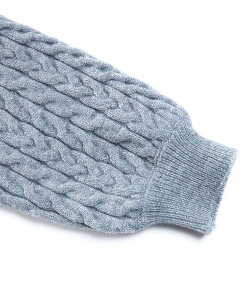 SAISON DE PAPILLON(セゾンドパピヨン)の「ケーブル編みVネックニットワンピース(ワンピース・レディース・ベージュ/アイボリー/グレー・S/L/M)」の13枚目の写真